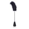 FEATHER TICKLER AND PADDLE WITH LACE 2 IN 1 56 CM BLACK