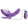 FETISH FANTASY ELITE VIBRATING DOUBLE DELIGHT STRAP ON PURPLE