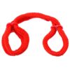 FETISH FANTASY SERIES SILK ROPE LOVE CUFFS RED