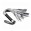 FLOGGER FAUX LEATHER SILVER AND BLACK