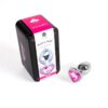 FUCHSIA HEART METAL BUTT PLUG SIZE S