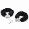 FURRY METAL HANDCUFFS BLACK