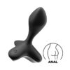 GAME CHANGER BUTT PLUG WITH VIBRATION BLACK