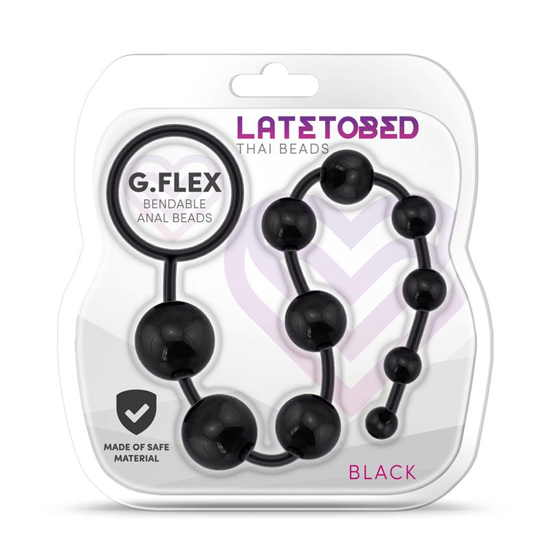 G.FLEX BENDABLE THAI ANAL BEADS BLACK 4 G.FLEX BENDABLE THAI ANAL BEADS BLACK - IMAGE 4