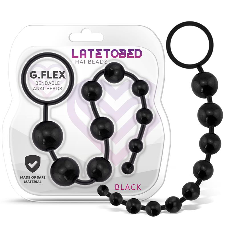 G.FLEX BENDABLE THAI ANAL BEADS BLACK 1 G.FLEX BENDABLE THAI ANAL BEADS BLACK