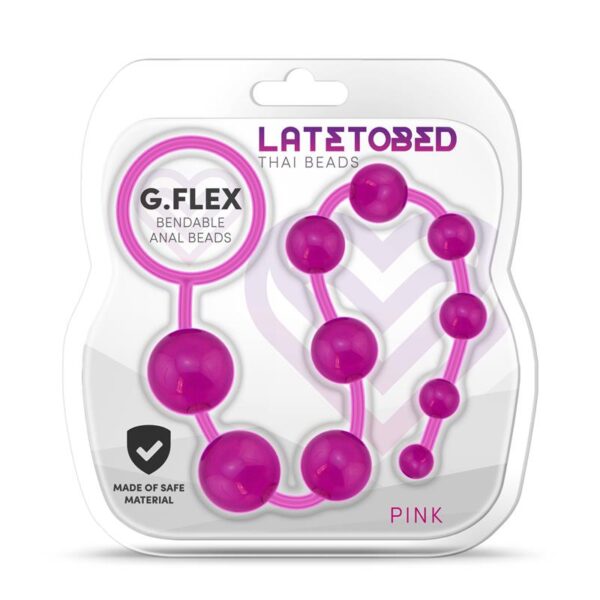 G.FLEX BENDABLE THAI ANAL BEADS PINK - IMAGE 4