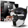 HOUND NEOPRENE DOG HOOD WITH REMOVABLE MUZZLE WHITEBLACK ONE SIZE