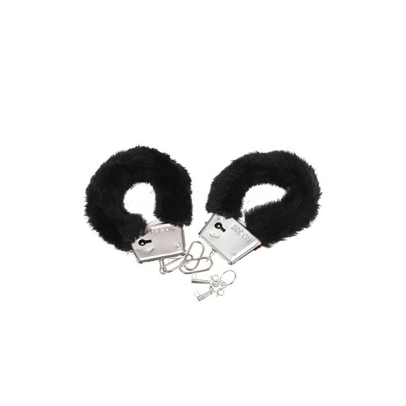 HUNDCUFFS WITH FUR BLACK 1 HUNDCUFFS WITH FUR BLACK
