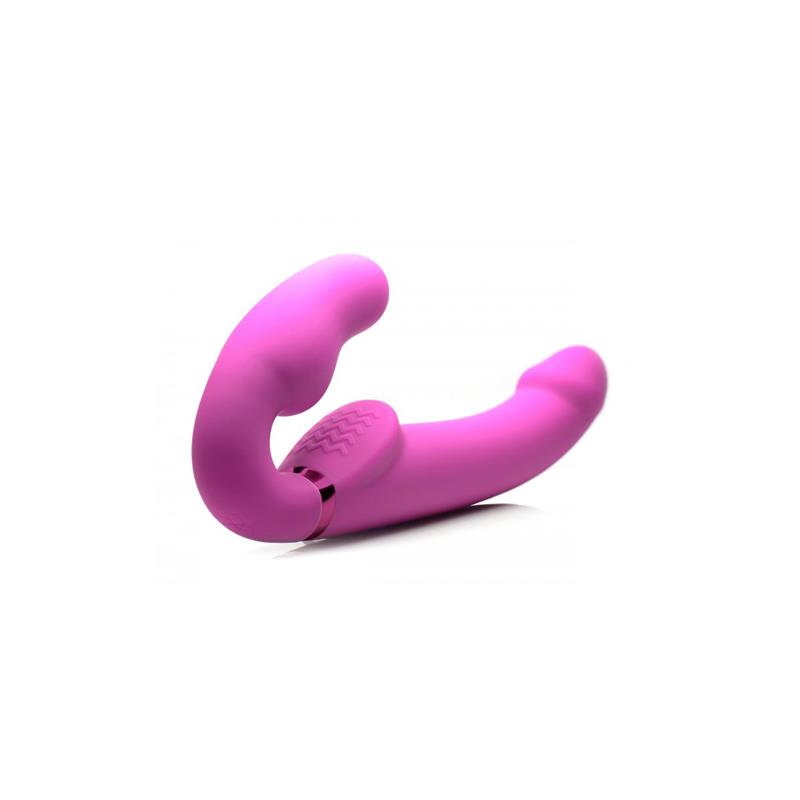 Inflatable strapless strap-on remote control pink