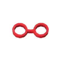 Japanese Handcuffs for Bondage Premium Silicone Size S Red