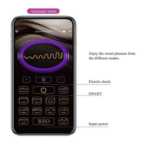JEFFERSON ANAL PLUG WITH VIBRATION AND ELECTROSHOCK WITH APP - IMAGE 10