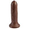 KING COCK REALISIC DILDO WITH MOVABLE FORESKIN BROWN 6