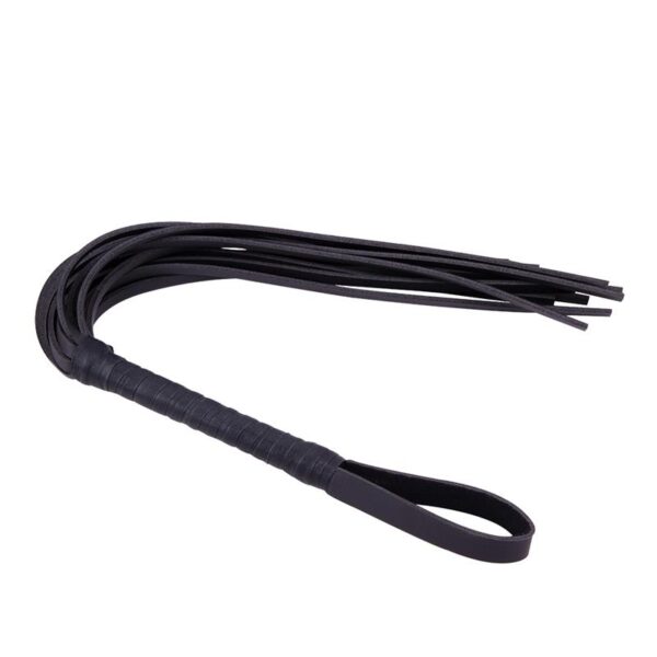 LEATHER WHIP 72 CM BLACK