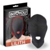 LILITH INCOGNITO MASK WITH OPENING IN THE MOUTH BLACK