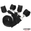 LONG VELVET BED BONDAGE RESTRAINTS ADJUSTABLE