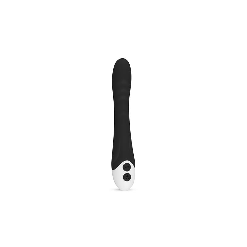 Lunar Vibe Black sleek silicone vibrator