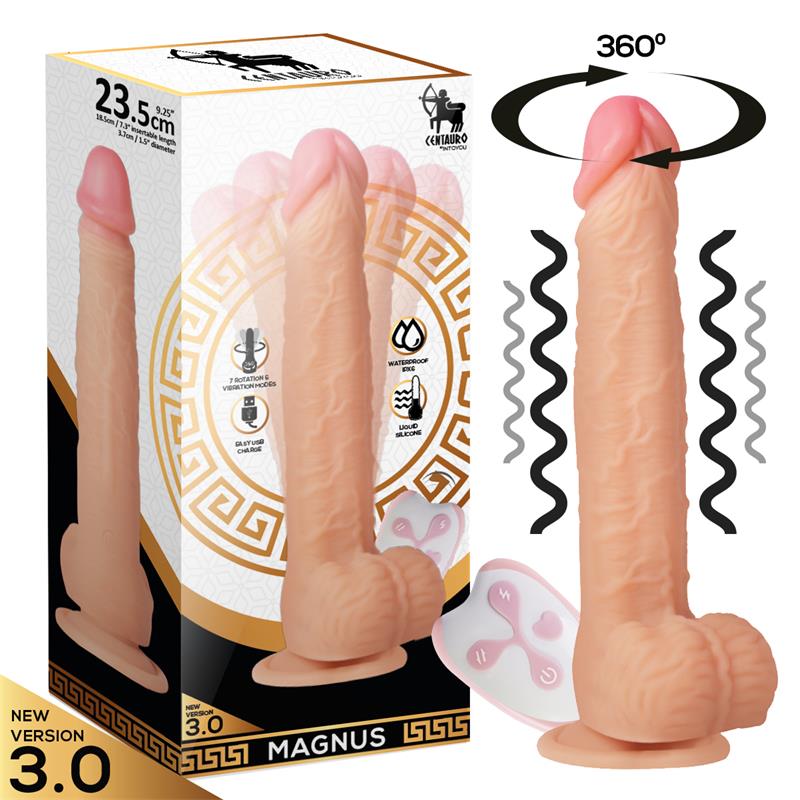 Magnus 3.0 Realistic Vibrating Rotating Dildo