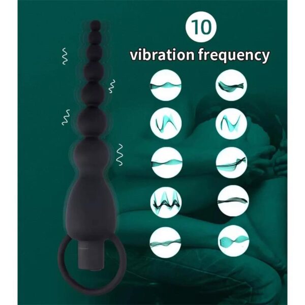 MARBE ANAL CHAIN WITH VIBRATION USB SILICONE - IMAGE 7
