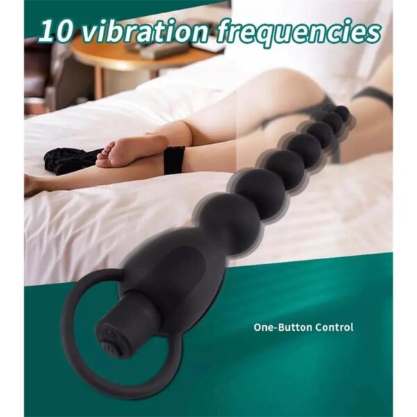 MARBE ANAL CHAIN WITH VIBRATION USB SILICONE - IMAGE 10