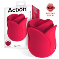 Meryl Vibrator Stimulator Rose Shaped with Tongue 2 Motors
