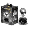 METAL ANAL PLUG WITH BLACK ROSE BASE SIZE S