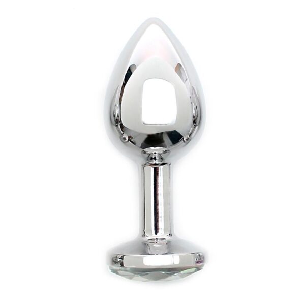 METAL BUTT PLUG SOFIA CLEAR JEWEL - IMAGE 2