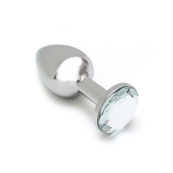 METAL BUTT PLUG SOFIA CLEAR JEWEL