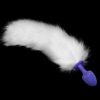 METAL BUTT PLUG WITH WHITE FOX TAIL 1