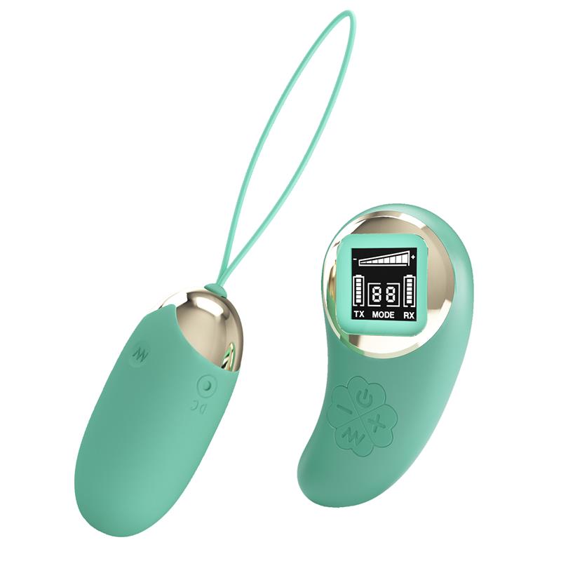 MINA VIBRATING EGG WITH DIGITAL SCREEN REMOTE CONTROL GREEN 2 MINA VIBRATING EGG WITH DIGITAL SCREEN REMOTE CONTROL GREEN - IMAGE 2