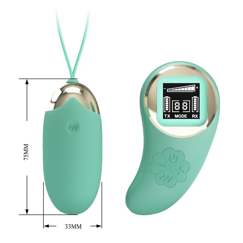MINA VIBRATING EGG WITH DIGITAL SCREEN REMOTE CONTROL GREEN 8 MINA VIBRATING EGG WITH DIGITAL SCREEN REMOTE CONTROL GREEN - IMAGE 8