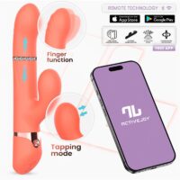 Mindy Vibe with up and down beads ring, finger and pulsation with APP vibrator
