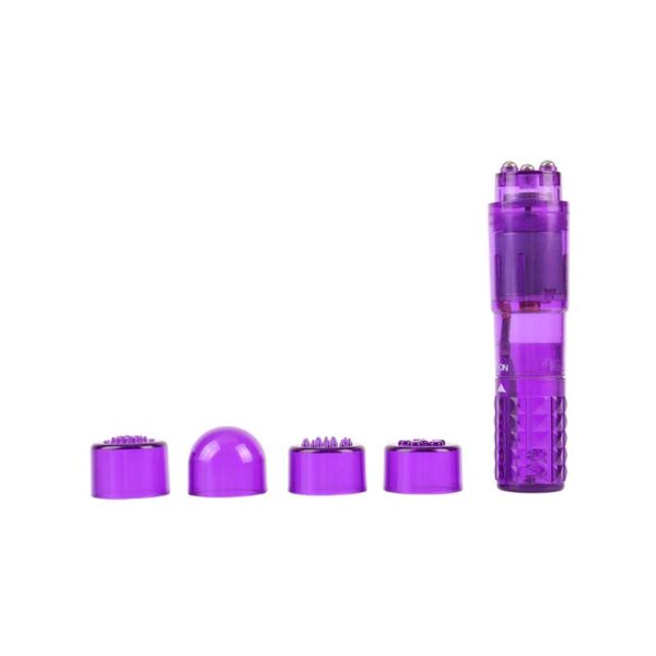 MINI MASSAGER 3 HEADS PURPLE VERSATILE PLEASURE