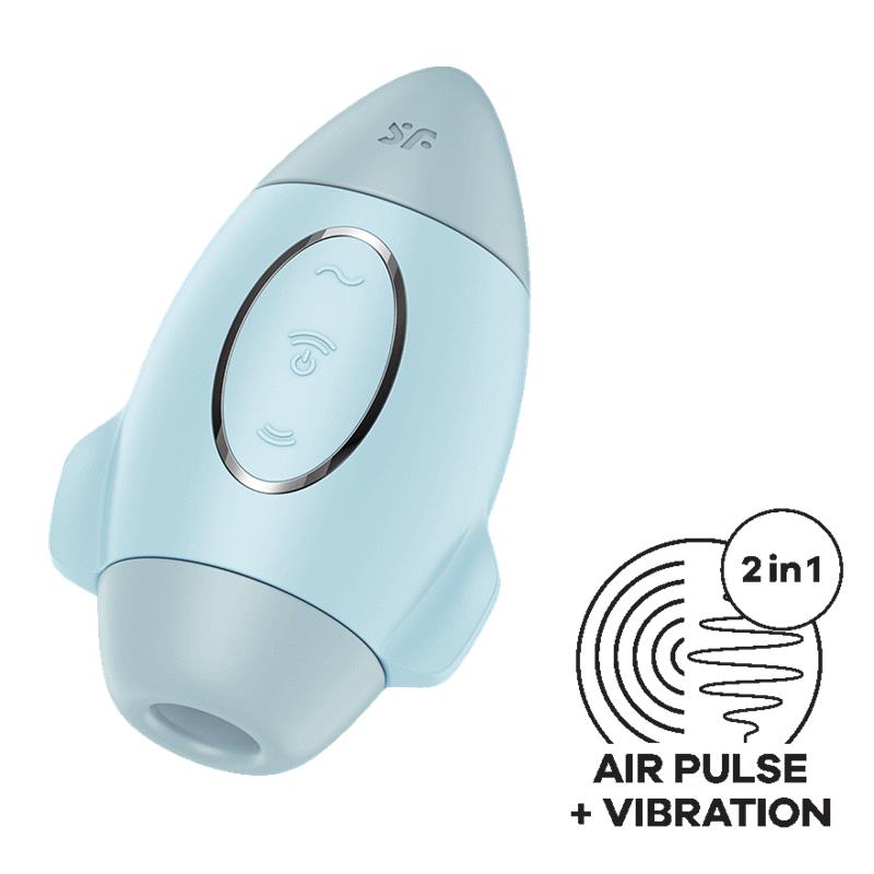 MISSION CONTROL CLIT SUCKER AND VIBE BLUE 1 SATISFYER MISSION CONTROL CLIT SUCKER VIBE BLUE