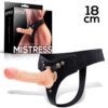 MISTRESS ELASTIC STRAP ON SILICONE DILDO 18 CM FLESH