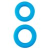 NEON STRETCHY SILICONE COCK RING SET BLUE