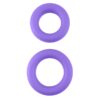 NEON STRETCHY SILICONE COCK RING SET PURPLE
