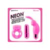 NEON VIBRATING COUPLES KIT PINK