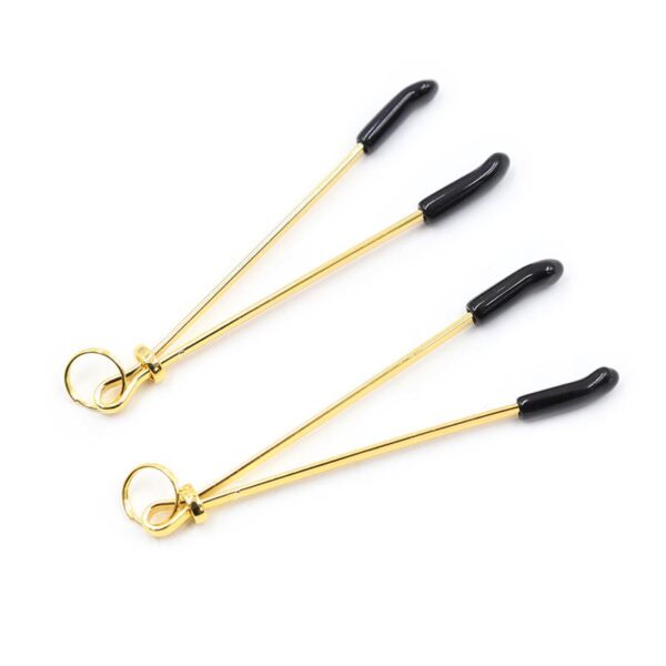 NIPPLE CLAMPS METAL BLACK/GOLD - IMAGE 2