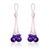 NIPPLE CLAMPS SKULLS AND RING BELLS SILICONE AND METAL PINKPURPLE
