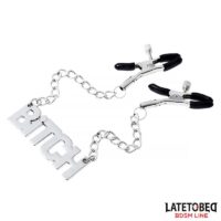 Nipple clamps with Chain - Bitch