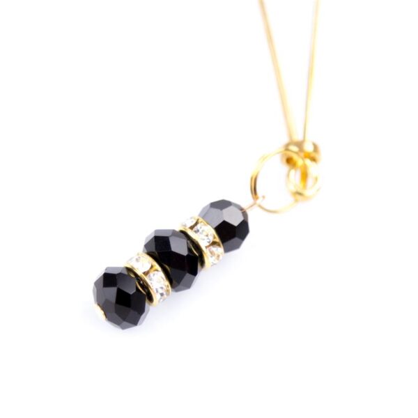 NIPPLE CLAMPS WITH GLASS BEADS GOLDEN - IMAGE 3