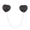 NIPPLE COVERS WITH METAL CHAIN BLACK