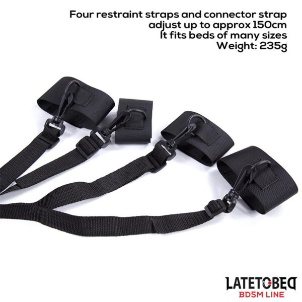 NYLON VELCRO BED RESTRAINTS WITH PLASTIC HOOK - IMAGE 5