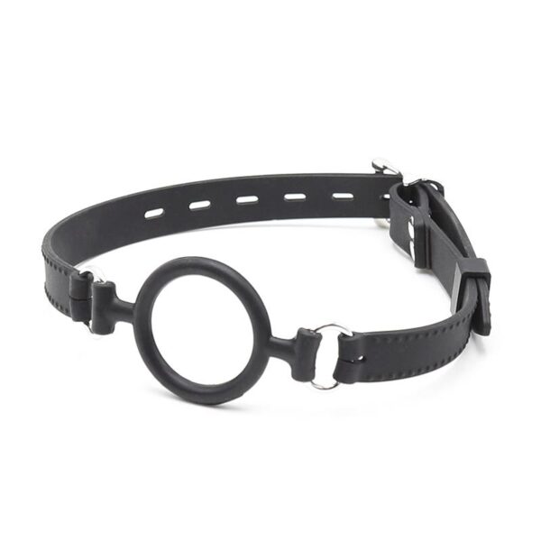 O RING BALL GAG 5 CM BLACK - IMAGE 2