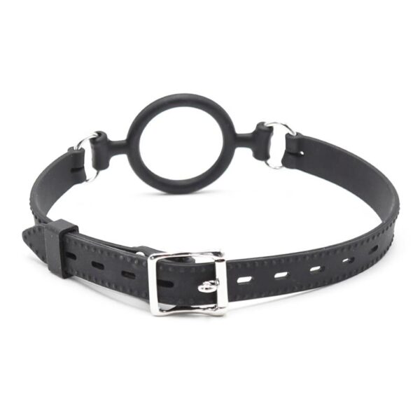 O RING BALL GAG 5 CM BLACK - IMAGE 5