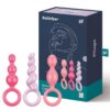 PACK 3 PLUGS SILICONE COLORED