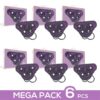 PACK 6 MILEY ADJUSTABLE UNIVERSAL STRAP ON HARNESS WITH 3 SILICONE RING