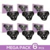 PACK 6 ROXANE ADJUSTABLE UNIVERSAL STRAP ON HARNESS WITH 3 SILICONE RINGS