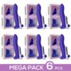 PACK 6 VIBRATING COLOR CHANGING DILDO S BLUE TO PURPLE SIZE S 14 CM