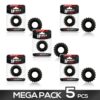 PACK OF 5 25 MM SAWTOOTH COCK RING LIQUID SILICONEK
